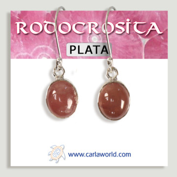 Silver Earrings. Rhodochrosite. Starting at 4gr. (PRICE PER GRAM)