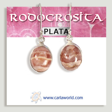 Pendientes Plata. Rodocrosita. A partir de 4gr. (PRECIO POR GRAMO)