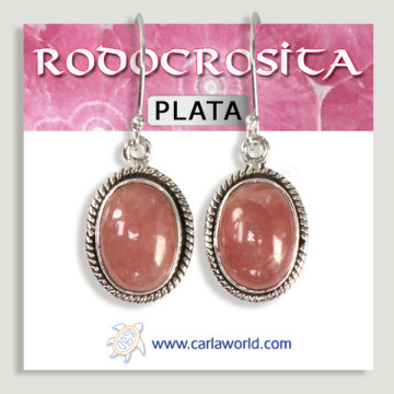 Pendientes Plata. Rodocrosita. A partir de 4gr. (PRECIO POR GRAMO)