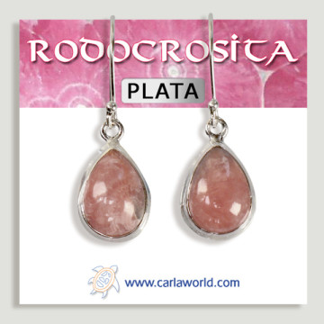 Pendientes Plata. Rodocrosita. A partir de 4gr. (PRECIO POR GRAMO)