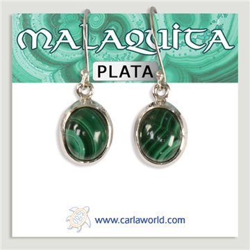 Pendientes Plata. Malaquita. A partir de 5,4gr. (PRECIO POR GRAMO)