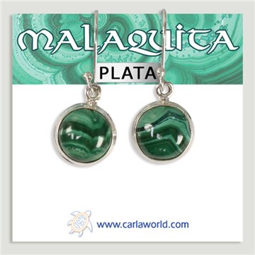 Pendientes Plata. Malaquita. A partir de 5,4gr. (PRECIO POR GRAMO)