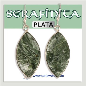 Brincos em prata. Serafinita. A partir de 5,4g (PREÇO POR RELVA)