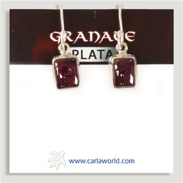 Pendientes Plata. Granate. A partir de 2,8gr. (PRECIO POR GRAMO)