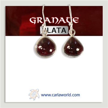 Pendientes Plata. Granate. A partir de 2,8gr. (PRECIO POR GRAMO)