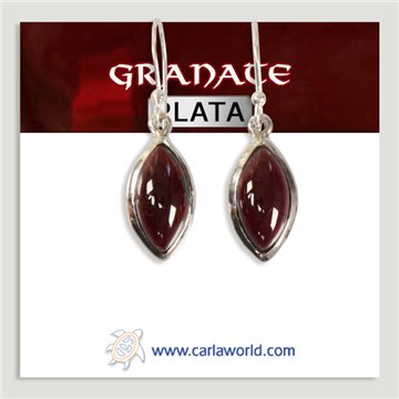 Brincos em prata. Granada. A partir de 2,8g (PREÇO POR RELVA)