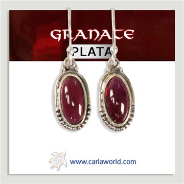 Pendientes Plata. Granate. A partir de 2,8gr. (PRECIO POR GRAMO)