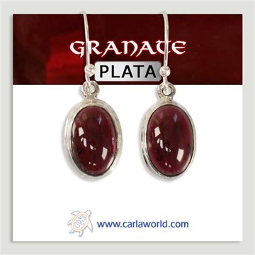 Pendientes Plata. Granate. A partir de 2,8gr. (PRECIO POR GRAMO)