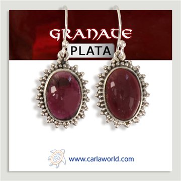 Pendientes Plata. Granate. A partir de 2,8gr. (PRECIO POR GRAMO)