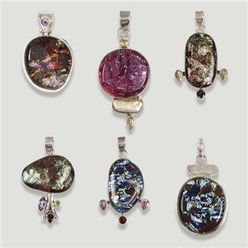 Silver Pendant. Dichroic. Starting at 6 gr. (PRICE PER GRAM)