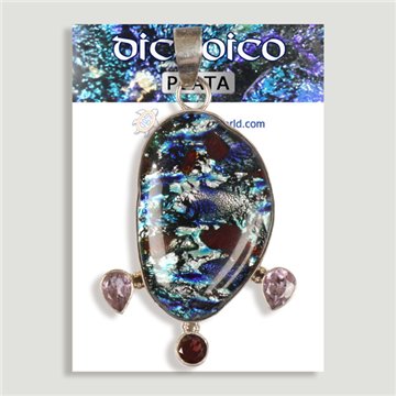 Colgante de Plata. Dicroico. A partir de 6 gr. (PRECIO POR GRAMO)