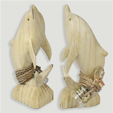 Dauphin en bois. Indonésie. 10 cm
