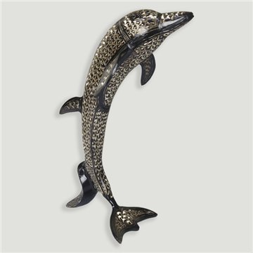 Delfín latón. Grabado.  40x20cm