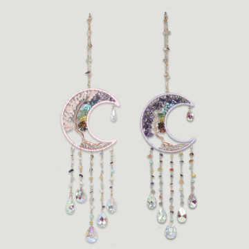 Móvel metal lua árvore chip com lágrima 13x50 cm.