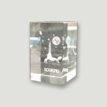 Cubo cristal reconst. 5x8cm Escorpion