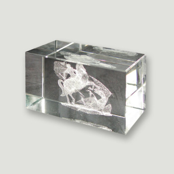 Cubo cristal rec. 5x8cm Sant Jordi