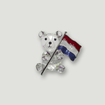 Oso de crist. c/bandera de Holanda