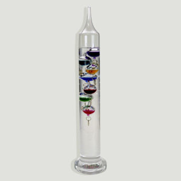 Galileo crystal thermometer. 8x37cm