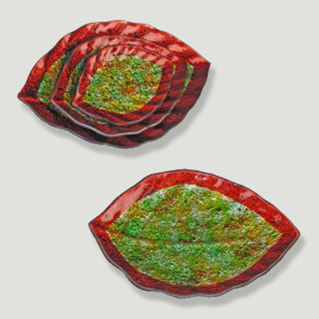 Set/3 bandejas cristal mod 03 20/25/35cm