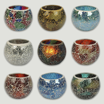 Portavelas mosaico 10x10x8cm