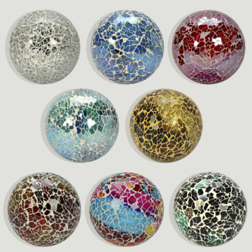 Bola mosaico multicolor. 8x8cm