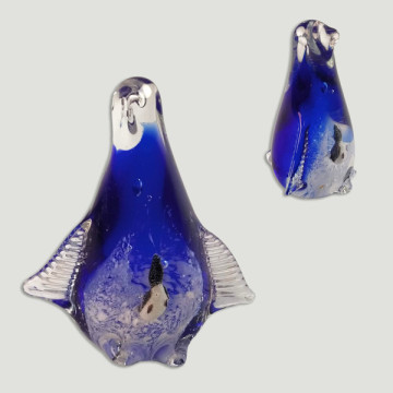 Artesanía cristal. Pingüino azul. 10,5cm