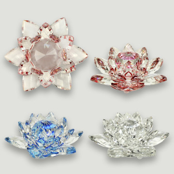 Artesanía cristal Flor 14x6,5cm col surt