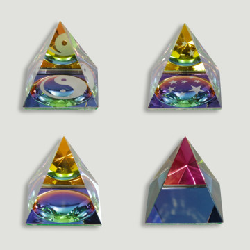 Pirâmide de vidro Modelos OM – Estrela – Lisa – Redondo 7x7cm
