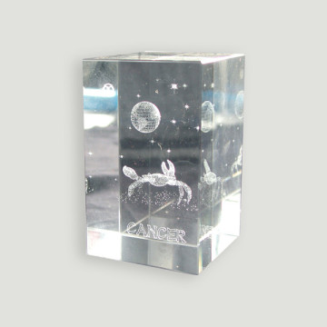 Cubo cristal reconst. 5x8cm Cancer