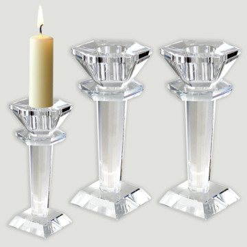 Pareja candelabro vidrio mod 06 11,5cm