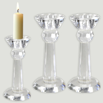 Pareja candelabro vidrio mod 05 12cm