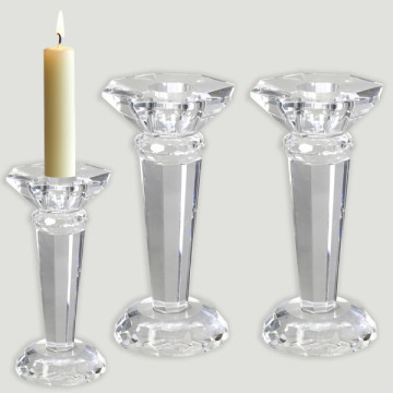 Pareja candelabro vidrio mod 04 12,5cm