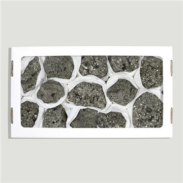 Crystal Pyrite Box. Approx. 3kg. 26x17cm