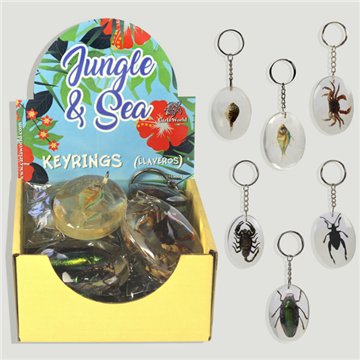 JUNGLE & SEA. Insect Keychains. Assorted designs
