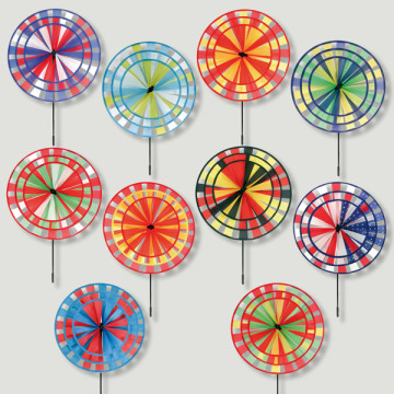 Windmill. 3 Wheels. Assorted Colors. Approx. 40 x 100 cm