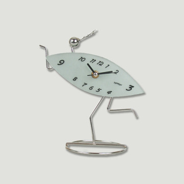 Reloj metal Tabla surf horizontal con hombre y base 11x19x23cm