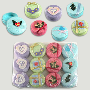 Set 12 cajas mini redondas. 6,5cm