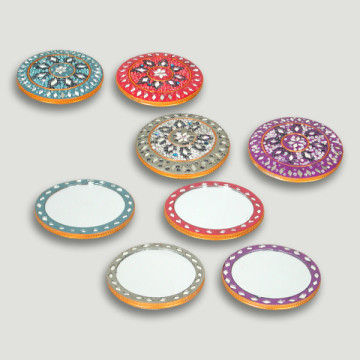 Espejo redondo con espejitos 7x7cm