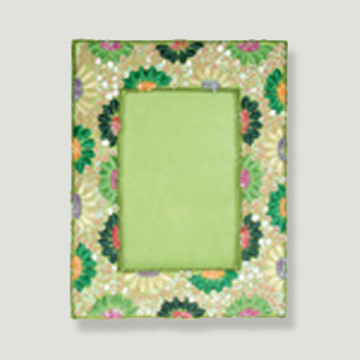 Marco fotos lentejuelas verde 23x18cm