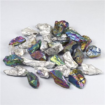 Raw Unicorn. Silver & Titanium Aura