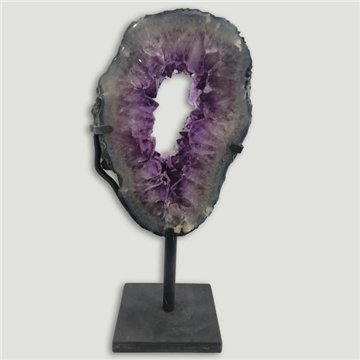 Amethyst Portal EXTRA. Metal base. 39x18cm
