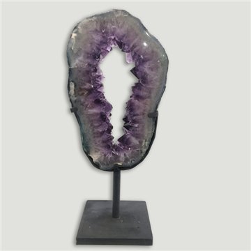 Amethyst Portal EXTRA. Metal base. 24x20cm
