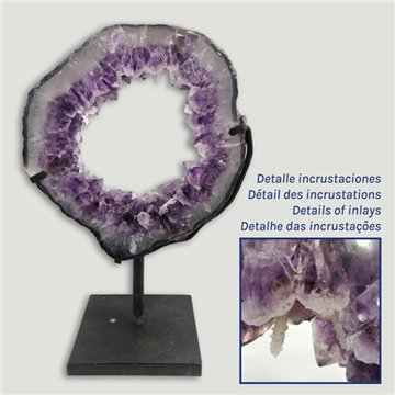 Amethyst Portal EXTRA. Metal base. 42x28cm