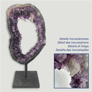 Amethyst Portal EXTRA. Metal base. 50x22cm