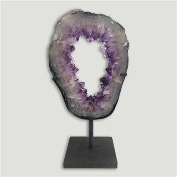 Amethyst Portal EXTRA. Metal base. 47x24cm