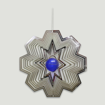 Spinner acero octogono con bola. Colores surtidos. 15cm