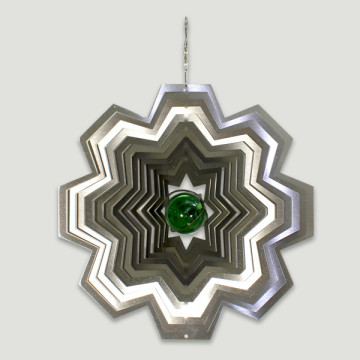 Steel spinner. Octagonal with ball. Assorted colors. 30cm