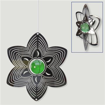 Spinner em aço. Flor com bola. 15cm