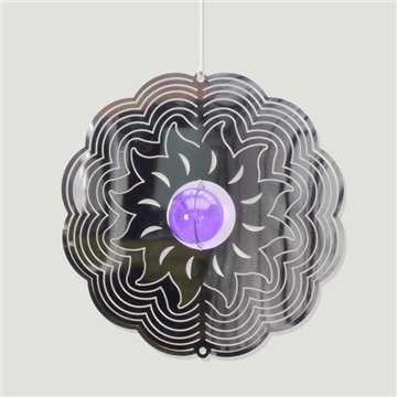 Steel spinner. Flower 02 with ball. 15cm