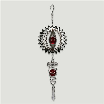 Steel spinner. Star 2 with ball and cone ball. 30cm